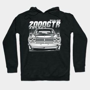 Skyline 2000GTR "Hakosuka" (White Print) Hoodie